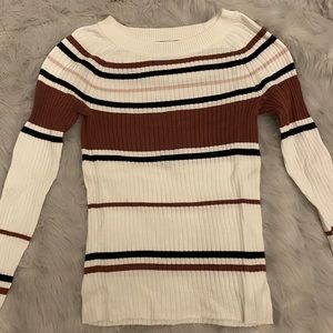 Express striped knitted sweater/top
